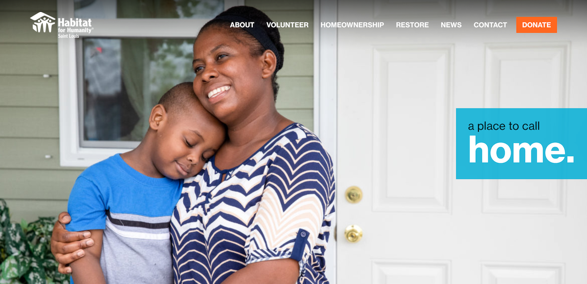 Screenshot of Habitat for Humanity St. Louis