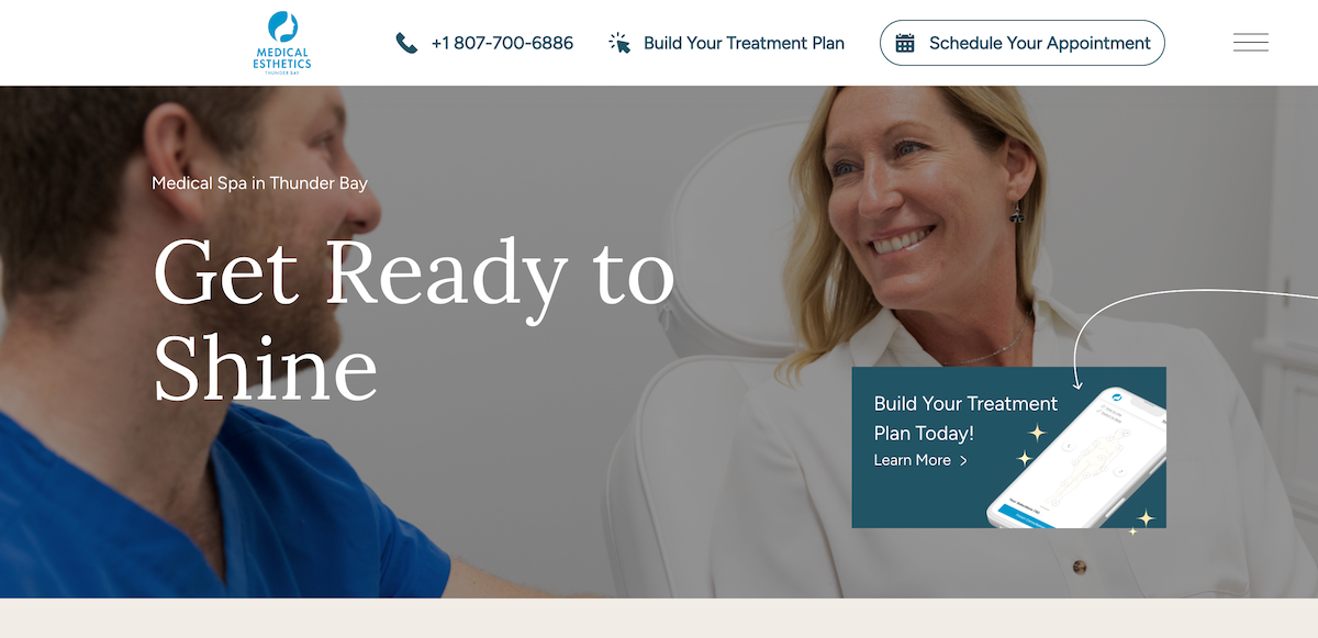 Screenshot of Medical Esthetics Thunder Bay