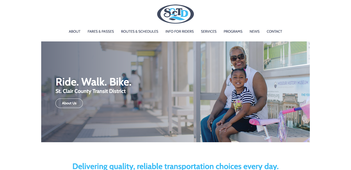 Screenshot of St. Clair County Transit District